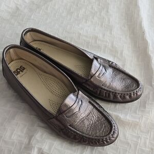 SAS Tripad Comfort Metallic Grey Comfort Loafers Timeless Flats Minimalist